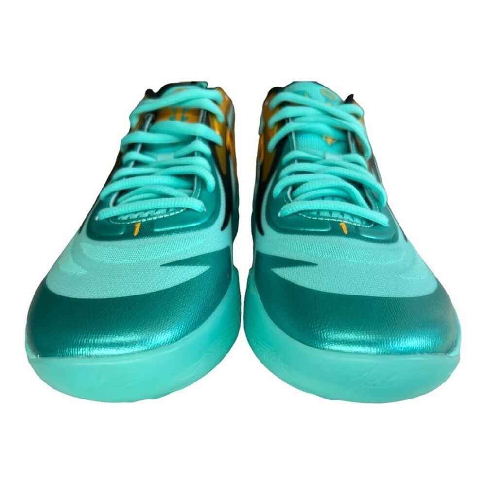 Puma | LaMelo Ball MB.02 Honeycomb Elektro Aqua Sneakers | 377590-01 | Size 9.5 - Picture 3 of 9